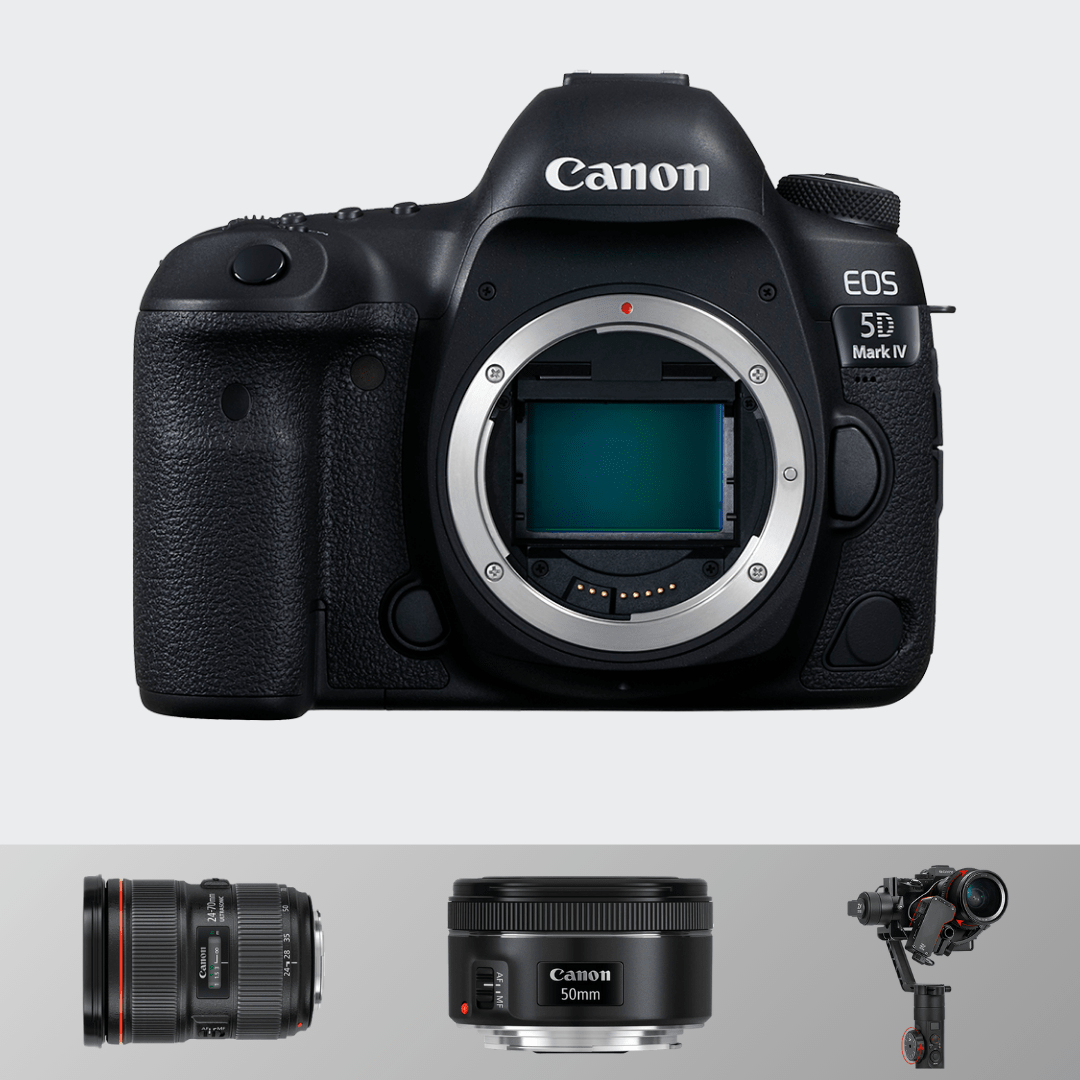 Canon 5d Mark IV + 24-70(F 2.8) + 50 MM (F1.8) + Zhiyun Crane 2